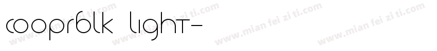 Cooprblk Light字体转换